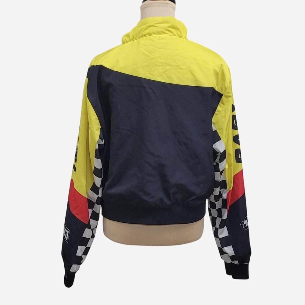 Rason Yellow & Black Baby Girl Racing Bomber Jacket (L) - Picture 3 of 8